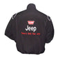 Black jacket with Jeep logo and text on a white background