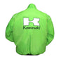 Green jacket with Kawasaki logo on a white background