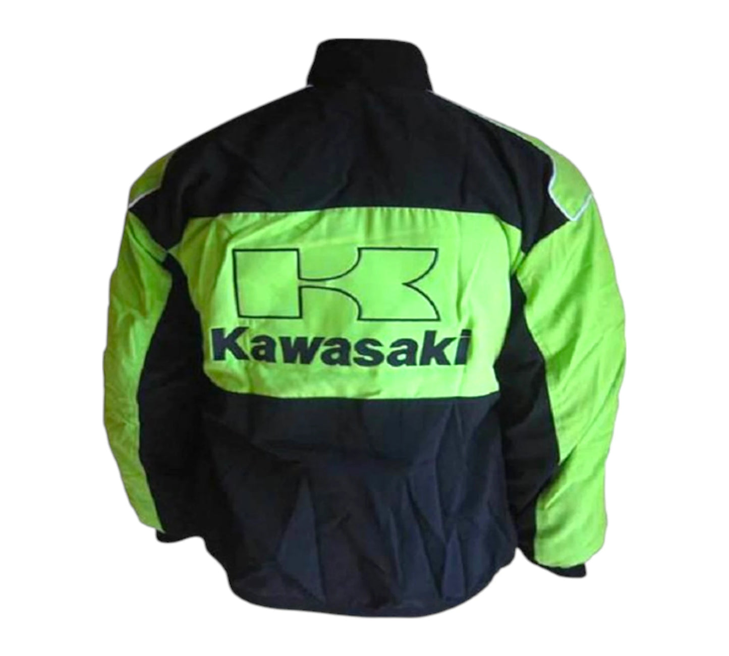 Kawasaki Motorcycle Jacket Black and Green