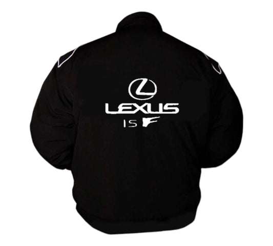 Black jacket with Lexus logo on a white background