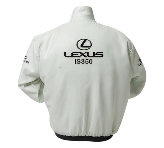 White jacket with Lexus branding on a white background