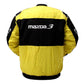 Yellow and black jacket with Mazda 3 logo on a white background