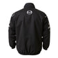 Black jacket with Mazda logo on the back against a white background