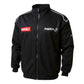 Black jacket with Mazda logos on a white background