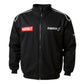 Black jacket with Mazda logos on a white background
