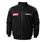 Black jacket with Mazda logos on a white background