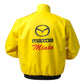 Yellow jacket with Mazda logo and 'Miata' text on a white background