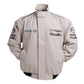 Beige racing jacket with Mazda logos on a white background