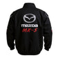 Black jacket with Mazda logo and 'MX-5' text on a white background