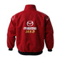 Red jacket with Mazda logo and 'MX-5' text on a white background