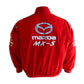 Red jacket with Mazda logo and 'MX-5' text on a white background