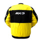 Yellow and black jacket with 'MX-5' branding on a white background