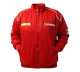 Red jacket with Mazda logo on a white background