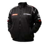 Black jacket with Mazda logo on a white background