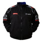 Black jacket with Mazda logos on a white background
