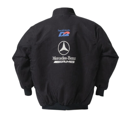 Black jacket with Mercedes-Benz AMG logo on a white background