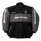 Black and gray jacket with Mercedes-AMG logos on a white background