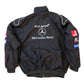 Black jacket with McLaren and Mercedes-Benz logos on a white background