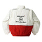 White and red jacket with McLaren and Mercedes-Benz logos on a white background