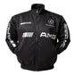 Black jacket with Mercedes-AMG logos on a white background