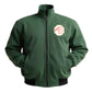 Green jacket with MG logo on a white background