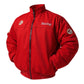 Red racing jacket with MG logos on a white background