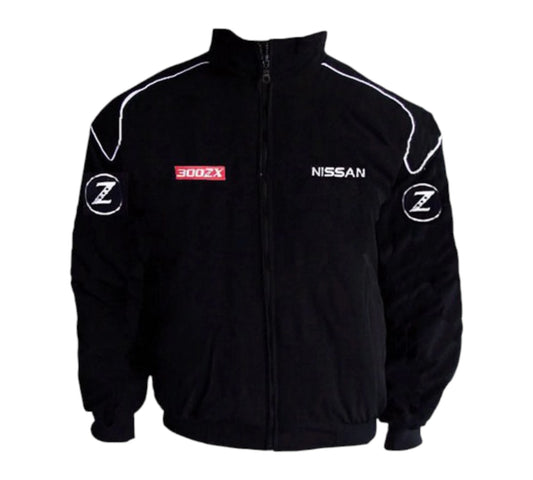 Black jacket with Zozoza and Nissan logos on a white background