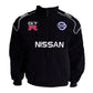 Black jacket with Nissan and GT R logos on a white background