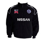 Black jacket with Nissan and GT R logos on a white background