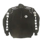 Black jacket with Nissan logos on a white background