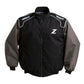 Black and gray jacket with Nissan and Z logo on a white background
