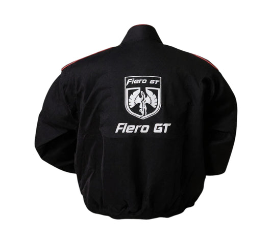 Black jacket with 'Fiero GT' logo on a white background