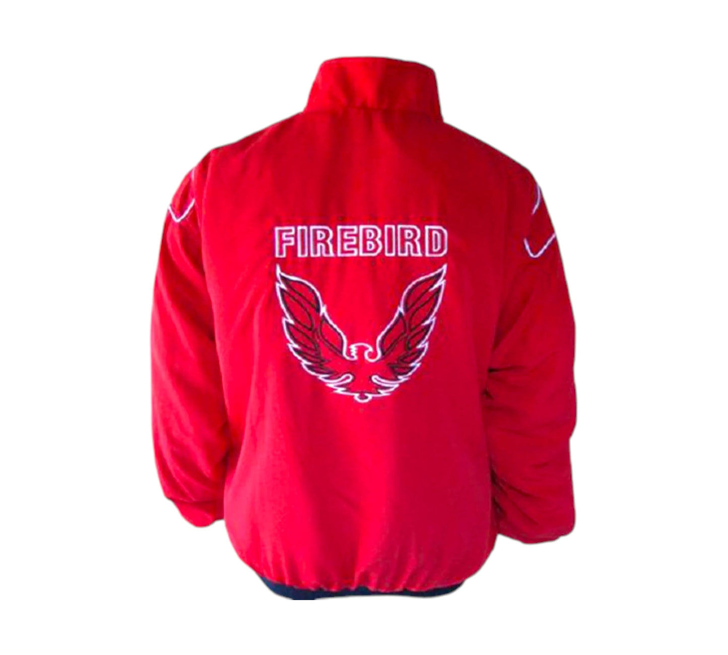 Black jacket with Pontiac Racing logo on a white background