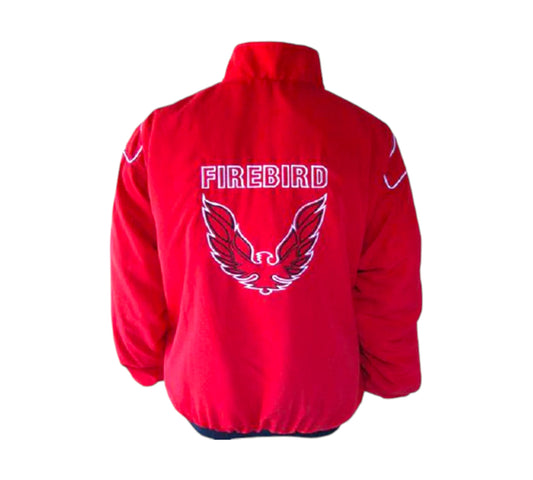 Black jacket with Pontiac Racing logo on a white background