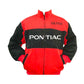 Yellow jacket with 'Pontiac' and 'Solstice' text on a white background
