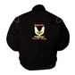 Black jacket with Pontiac Racing Team logo on the back against a white background