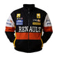 Renault racing jacket with various sponsor logos on a white background