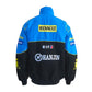 Blue jacket with 'Mild Seven' logo on the back against a white background