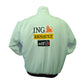 Blue jacket with Renault Gordini logo and car illustration on a white background