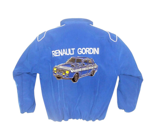 Blue jacket with 'Renault Gordini' logo on a white background