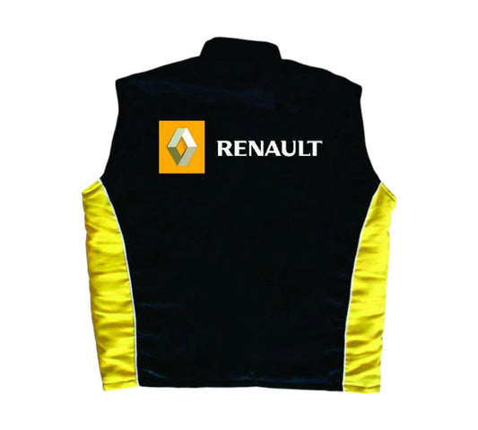 Purple vest with Renault logo on a white background
