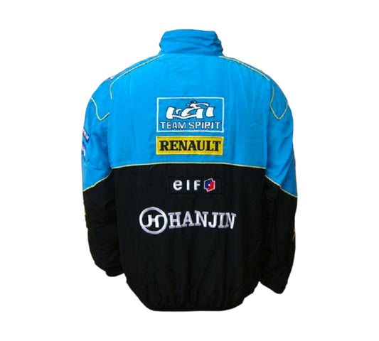 Black vest with red sleeves featuring the Renault logo on a white background