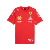 Red sports jersey with various logos on a white background