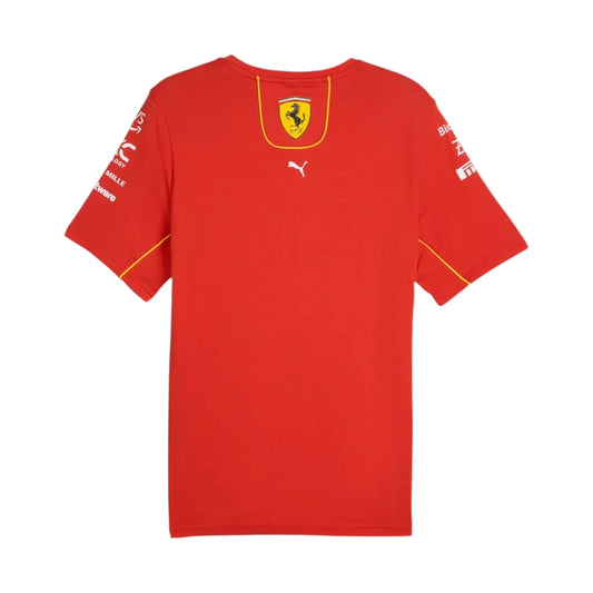 Red sports jersey with Ferrari logo on a white background