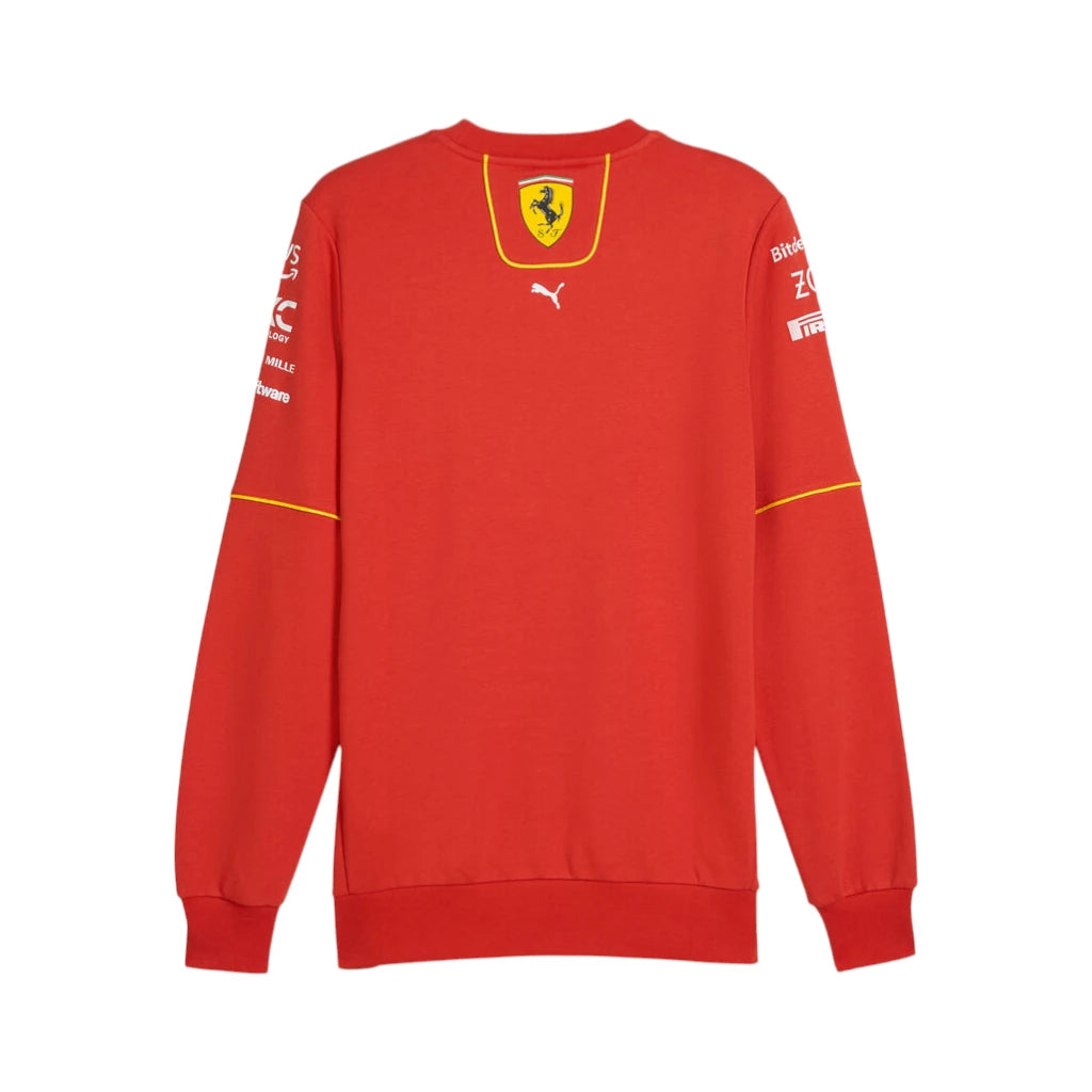 Red sweatshirt with Ferrari logo on a white background