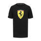 Black t-shirt with Ferrari logo on a white background