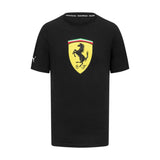 Black t-shirt with Ferrari logo on a white background