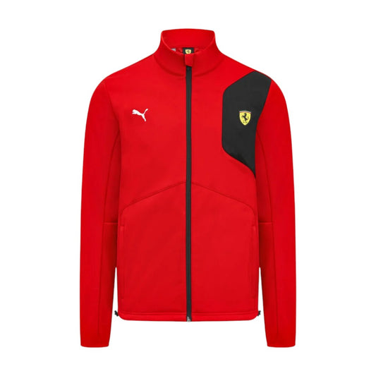 Red jacket with black accents featuring Puma and Ferrari logos on a white background