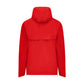 Red jacket with a hood on a white background