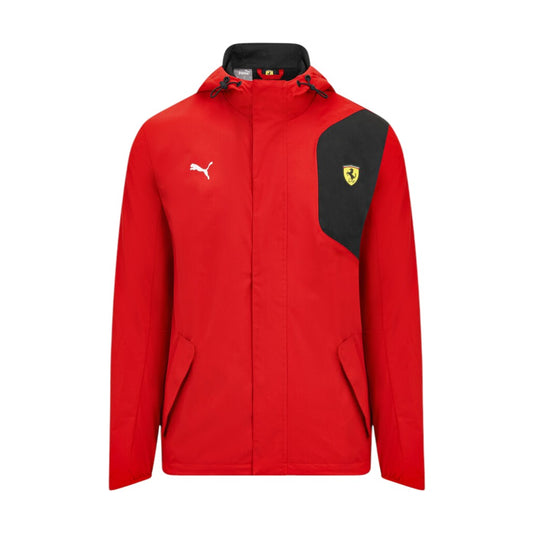 Red and black jacket with Puma and Ferrari logos on a white background